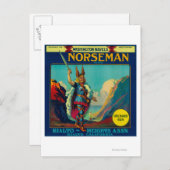 Norseman Oranje LabelRialto, CA Briefkaart (Voorkant / Achterkant)