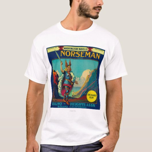 Norseman Oranje LabelRialto, CA T-shirt (Voorkant)