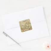 North America 10 Vierkante Sticker (Envelop)