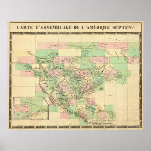 North America Assembly Map Poster