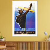 North America Express ~ Italiaanse lijn - XL Canvas Afdruk (Insitu (Woonkamer))
