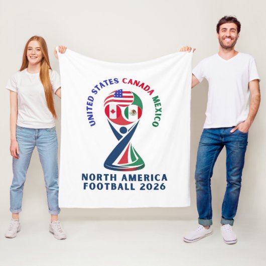 North America Football 2026 | USA Canada Mexico Fleece Deken (In situ)