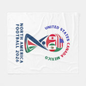 North America Football 2026 | USA Canada Mexico Fleece Deken (Voorkant (Horizontaal))