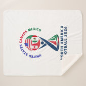 North America Football 2026 | USA Canada Mexico Sherpa Deken (Voorkant (horizontaal))