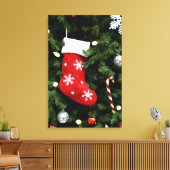 North America. kerstversieringen op boom. 3 Canvas Afdruk (Insitu (Woonkamer))