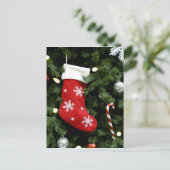 North America. kerstversieringen op boom. 3 Feestdagenkaart (Staand voorkant)