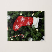 North America. kerstversieringen op boom. 3 Legpuzzel (Horizontaal)