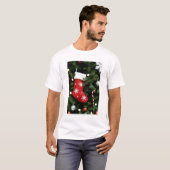 North America. kerstversieringen op boom. 3 T-shirt (Voorkant volledig)