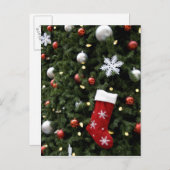 North America. kerstversieringen op boom. 5 Feestdagenkaart (Voorkant / Achterkant)