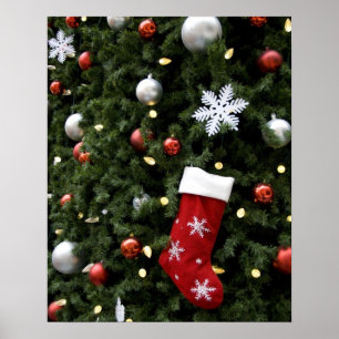 North America. kerstversieringen op boom. 5 Poster