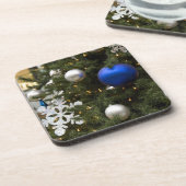 North America. kerstversieringen op boom. Bier Onderzetter (Linkerzijde)