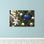 North America. kerstversieringen op boom. Canvas Afdruk (Insitu (Houten vloer))