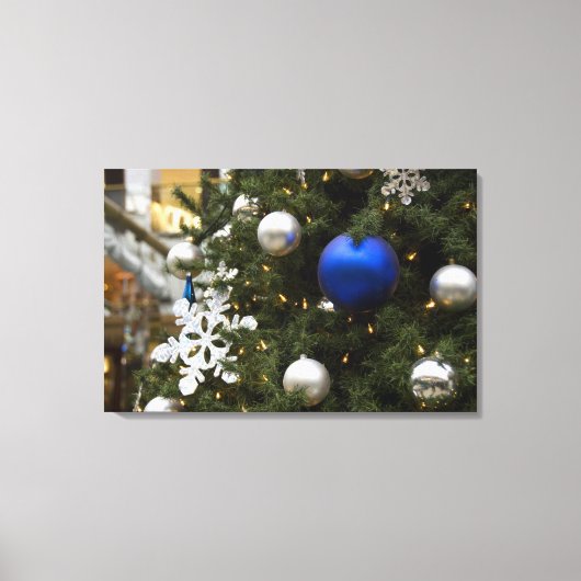 North America. kerstversieringen op boom. Canvas Afdruk (Voorkant)
