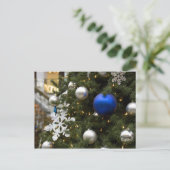 North America. kerstversieringen op boom. Feestdagenkaart (Staand voorkant)