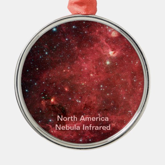 North America Nebula Infrarood Metalen Ornament (Voorkant)