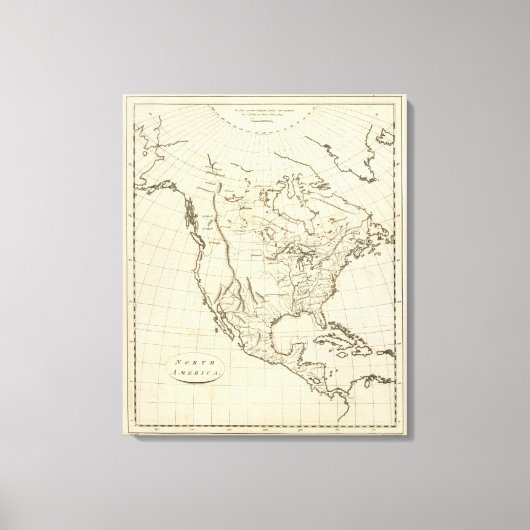 North America outline map Canvas Afdruk (Voorkant)