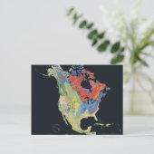 North_america_terrain_2003_map Briefkaart (Staand voorkant)