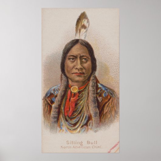 North American Chief Sitting Bull van Lakota Poster (Voorkant)