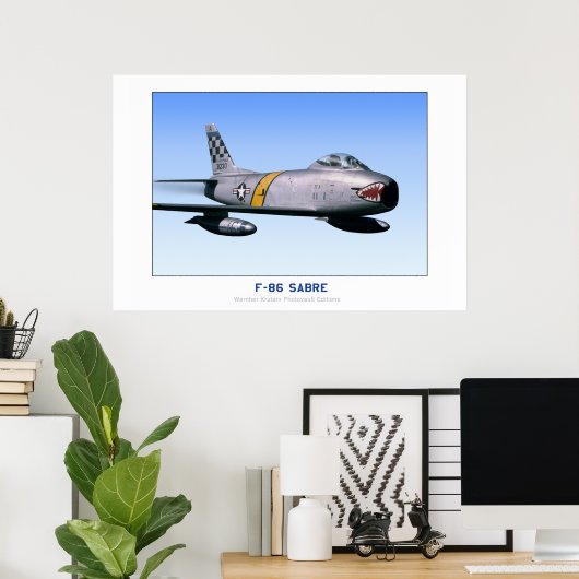 North American F-86 Saber Poster (Thuiskantoor)
