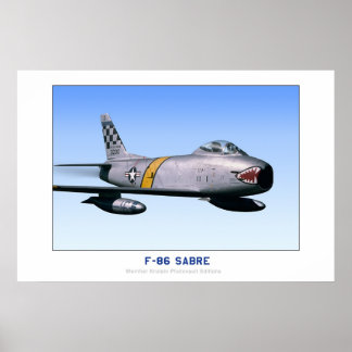 North American F-86 Saber Poster