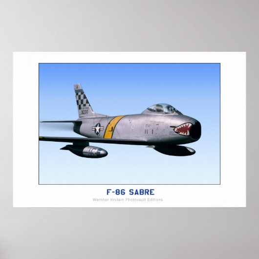 North American F-86 Saber Poster (Voorkant)