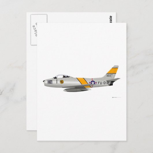 North American F-86A Saber Briefkaart (Voorkant / Achterkant)