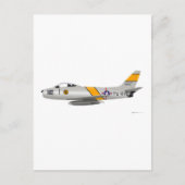 North American F-86A Saber Briefkaart (Voorkant)