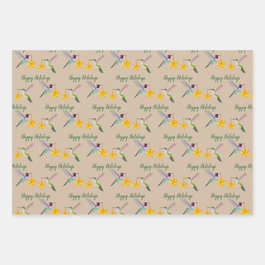 North American Hummingbirds Pattern Inpakpapier Vel (Voorkant)