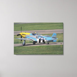 North American P-51 D Dazzling Donna op de Canvas Afdruk
