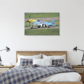North American P-51 D Dazzling Donna op de Canvas Afdruk (Insitu (Slaapkamer))