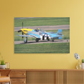 North American P-51 D Dazzling Donna op de Canvas Afdruk (Insitu (Woonkamer))