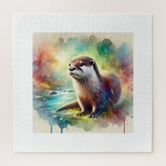 North American River Otter 280824AREF118 - Waterco Legpuzzel (Verticaal)