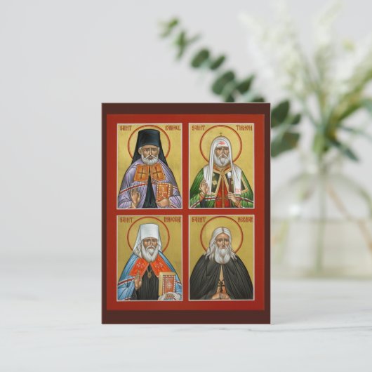 North American Saints Prayer Card Briefkaart (Staand voorkant)