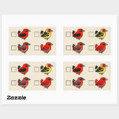North American Tanager Checklist Rechthoekige Sticker (Vel)
