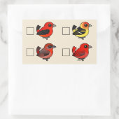North American Tanager Checklist Rechthoekige Sticker (Tas)