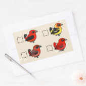 North American Tanager Checklist Rechthoekige Sticker (Envelop)