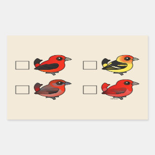 North American Tanager Checklist Rechthoekige Sticker