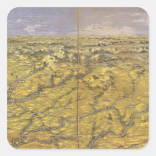 North and South Carolina 2 Vierkante Sticker