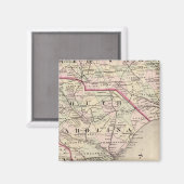 North and South Carolina 4 Magneet (Voorkant / Achterkant)