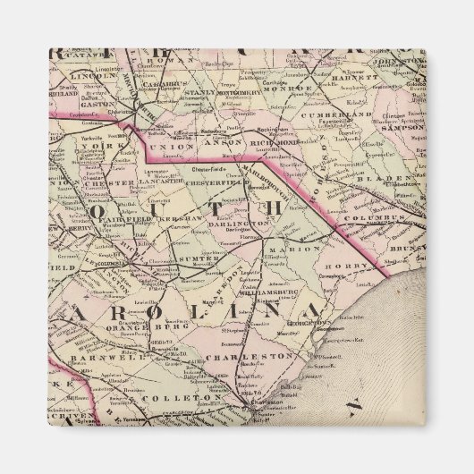 North and South Carolina 4 Magneet (Voorkant)