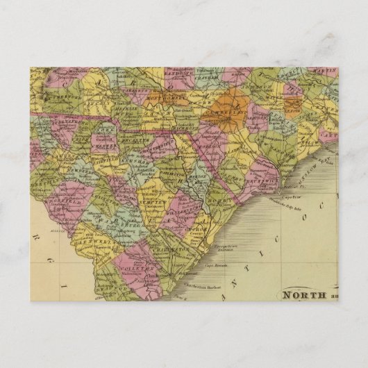 North and South Carolina 5 Briefkaart (Voorkant)
