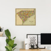 North and South Carolina 6 Poster (Thuiskantoor)