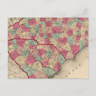 North and South Carolina Briefkaart