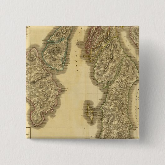 North Argyllshire 2 Vierkante Button 5,1 Cm (Voorkant)