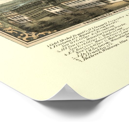 North Attleboro, MA Panoramic Map - 1878 Poster (Hoek)