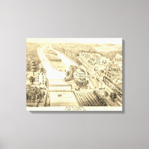 North Aurora Illinois 1871 Canvas Afdruk