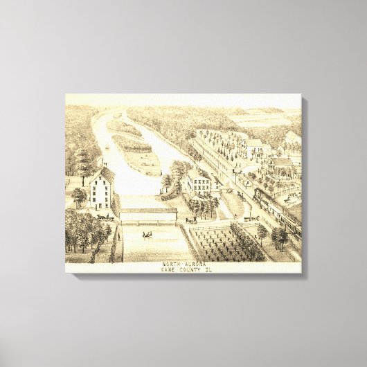 North Aurora Illinois 1871 Canvas Afdruk (Voorkant)