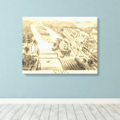 North Aurora Illinois 1871 Canvas Afdruk (Insitu (Houten vloer))