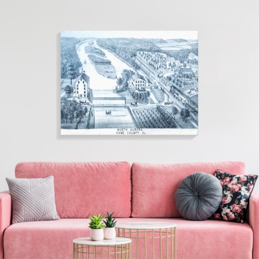 North Aurora Illinois 1871 Canvas Afdruk (Insitu (Woonkamer))