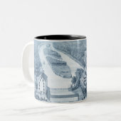 North Aurora Illinois 1871 Tweekleurige Koffiemok (Voorkant links)